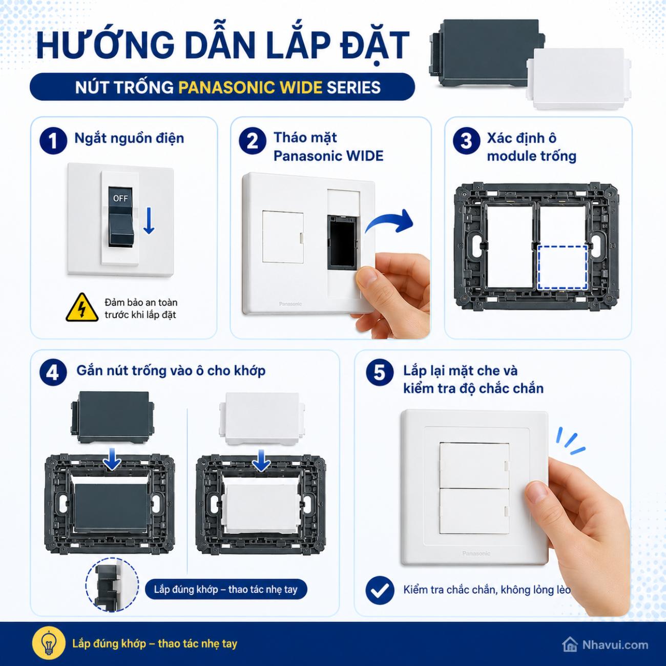 Nút trống Panasonic WIDE Series
